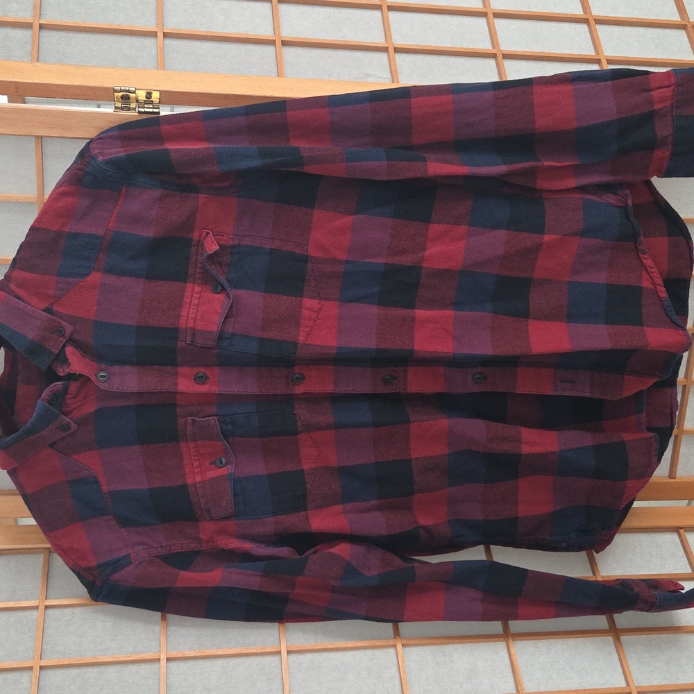 Armani Exchange Red, Black and Blue Checkered Shirt
